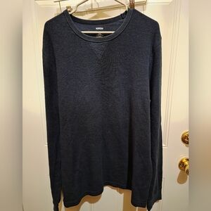 Sonoma Men's Long Sleeve Crewneck Sweatshirt - Navy Blue